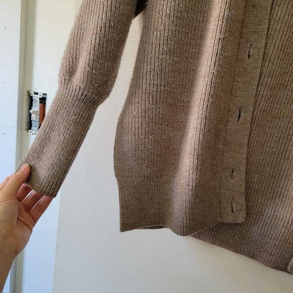 Alexander Wang Cream Beige Knit Cardigan Size Small Chunky Button - Picture 3 of 7